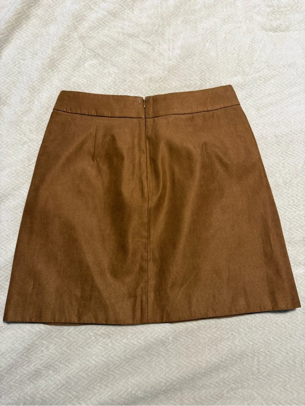 J. Crew Brown faux suede A-Line Skirt